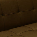 Divano Letto 175x83x74 cm in Tessuto Marrone