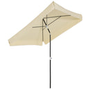 Ombrellone da Giardino 2x2 m Palo Ø28 mm in Matallo e Poliestere Bianco Crema
