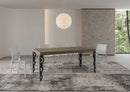 Tavolo Allungabile 180-284x90x77 cm Karamay Tortora Telaio Antracite 