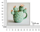 Stampa su Tela Laccata con Cornice Vasetto Cactus 40x2,8x40 cm in Pino e Tela e Plastica      