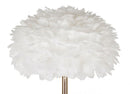 Lampada da Terra Feathers Slim Bianca Ø43x170 cm in Ferro e Plastica Bianco e Oro      