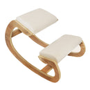 Sedia Ergonomica con Inginocchiatoio 55x85x54 cm in Legno con Accessori Beige 