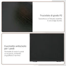 Scrivania Angolare da Ufficio 2 Cassetti e 2 Ripiani 117x82x74 cm in Legno Nero 