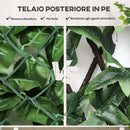 Arella Siepe Sintetica Artificiale Arrotolabile e Impermeabile 300x100 cm in Seta e PE Verde Scuro      