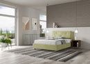 Letto Matrimoniale Francese Imbottito in Microfibra Appia Large Tè Verde Varie Misure