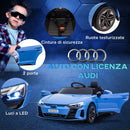 Macchina Elettrica per Bambini Licenza Audi RS con Telecomando Blu e Nero