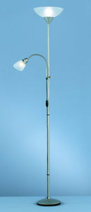 Piantana da Interno  E27 + E14 in Metallo Titanio