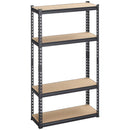 Scaffalatura 4 Ripiani 81,3x30x152,4 cm con Ripiani e Regolabili in MDF e Acciaio