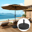Base per Ombrellone Riempibile con Acqua 25kg o Sabbia a 30 kg per Ombrelloni con PaliØ36-38-48 mm in Plastica Nero      