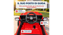 Macchina Elettrica per Bambini Licenza Jeep Wrangler Rubicon 12V con Sedili in Pelle e Telecomando Rosso 