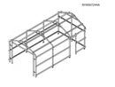 Casetta Box da Giardino in Lamiera di Acciaio 438x721x324 cm Legno