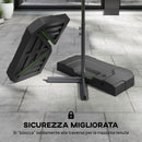 Set 2 Pesi Riempibili per Base per Ombrellone a Sbalzo 101x101x12cm in HDPE Nero      