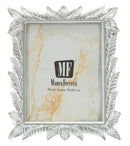 Cornice Leavy Silver 21,2x1,7x26,8 cm in Resina e Vetro Argento      