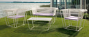 Set da Giardino Divano 2 Poltrone e Tavolino in rete Stirata Ranieri Royal