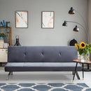 Divano Letto Clic Clac 171x75x73 cm in Tessuto Grigio Scuro