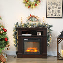 Ghirlanda Natalizia Decorativa da Interno 25x180cm con 50 LED Pigne e Bacche Verde e Bianco      