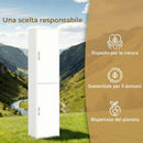 Libreria 40x35x180 cm Scaffalatura Moderna 5 Ripiani in MDF Bianco      