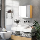 Specchiera da Bagno 3 Ante 68x22x60 cm Mensole Regolabili Bianco