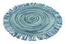 Set 6 Tovagliette Tonda con Frange Ø44 cm Villa d'Este Home Tivoli Baita Acqua