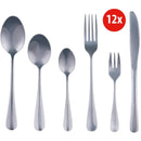 Set 75 Pezzi Posate per 12 Persone Cucchiai Cucchiaini Forchette Coltelli in Acciaio Inox      
