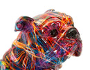 Decorazione Bull Dog Psyco 21,5x15,5x21 cm in Resina Multicolor      