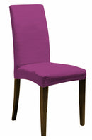 Set 2 Coprisedie con Schienale Elasticizzati in Poliestere Fucsia