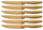 Set 6 Coltelli da Tavola Lama Liscia in Acciaio Inox Jacob Oro
