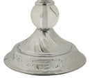 Lampada da Tavolo Kody Ø30x54 cm in Ferro e Tessuto Argento e Bianco      