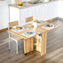 Tavolo Pieghevole Salvaspazio Legno Naturale 140x80x74 cm 