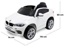 Macchina Elettrica per Bambini 12V con Licenza BMW X6M Bianco