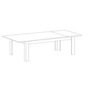 Tavolo allungabile 137/185x79x90 cm Artica ossido