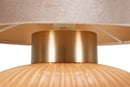 Lampada da Tavolo Perly Ø33x49 cm in Vetro e Ferro e Tessuto Perla e Oro      