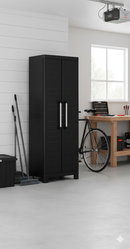 Armadio in Resina 4 Ripiani 65x45x182 cm Keter Detroit Alto Nero