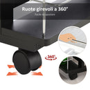 Carrello da Cucina con 4 Cestini e 4 Scomprati in Legno di Pino 57x37x83 cm  Nero