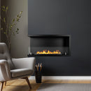 Camino a Bioetanolo da Incasso ad angolo 90x22,4x45 cm Sutri 90 SX Nero