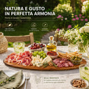 Vassoio Tagliere da Portata Ovale per Aperitivi 65x26 cm in Legno      