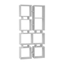 Libreria Moderna 79x166,5 cm in MDF Rail Bianco