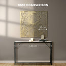 Decorazione Murale 3 Pezzi 30x90 cm in Metallo Foglie di Ginkgo Oro