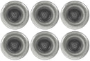Set 6 Piatti Tondi Ø25,3x2 cm  in Vetro VdE Tivoli 1996 Imperial Grigio