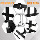 Stazione Fitness Pull Down Multifunzione con Panca e Cavo Regolabile in Acciaio Nero