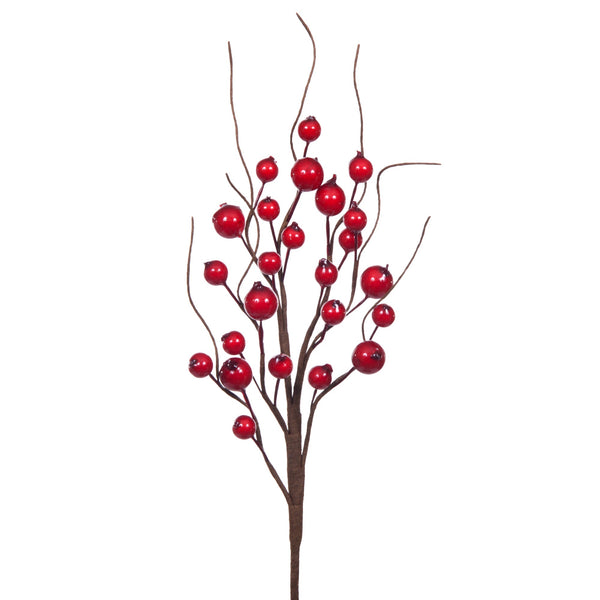 sconto Set 12 Pick Bacche Ilex 32 cm Rosso