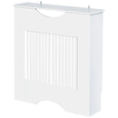 Copritermosifone Bianco 78x19x82 cm in MDF con Piano d'Appoggio e Design Antiribaltamento