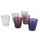 Set 6 Bicchieri Acqua Cancun Provence in Vetro VdE Tivoli 1996 Viola