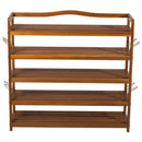 Scarpiera in Legno Laccato 5 Ripiani 84x26x82 cm 