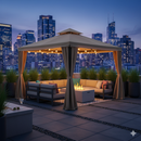 Gazebo da Giardino 3x3m in Alluminio Dallas Lujo Beige