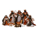 Natività tessuto set 9pz ocra cm xh25,5