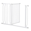 Cancelletto di Sicurezza per Cani Estensibile 75-115 cm per Scale e Porte in Acciaio e ABS Bianco