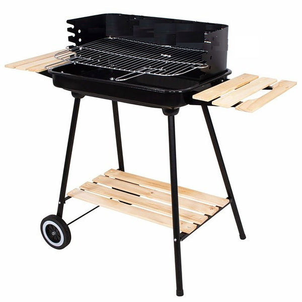 Barbecue a Carbone Esteban 104x46x88,5 cm con Griglia in Acciaio Inox e Paravento Nero prezzo