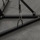 Supporto Sacco Boxe Altezza Regolabile 175-220 cm con 6 Barre di Rinforzo in Acciaio Nero   