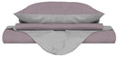 Copripiumino con Sacco e Federe Doubleface Rosa Antico\/Grigio Chiaro